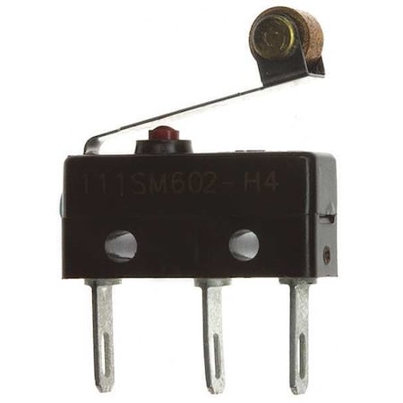 Honeywell 111SM602-H4 - Miniature Snap Action Switch, Lever, Roller Actuator, SPDT, 5 A at 240 V AC Contact Rating