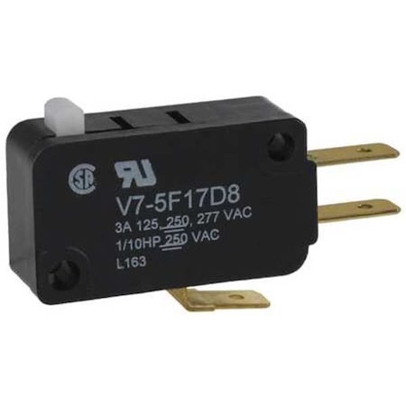 Honeywell V7-5F17D8 - Snap Action Switch - V7 Series, SPDT, Pin Plunger, 3 A, Miniature