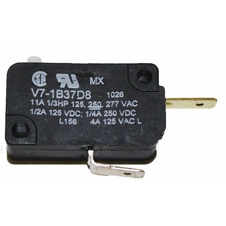 Honeywell V7-1B37D8 - Miniature Snap Action Switch, Pin, Plunger Actuator, 1 NC