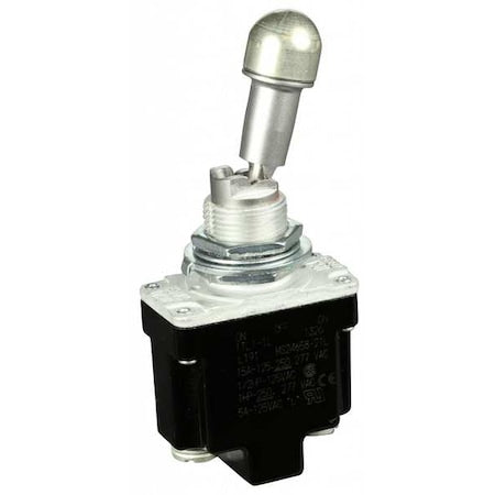 Honeywell 1TL1-1L - Toggle Switch, SPDT, 3 Connections, Maintained On/Maintained Off/Maintained On, 1 hp, 15 A at 277 V AC