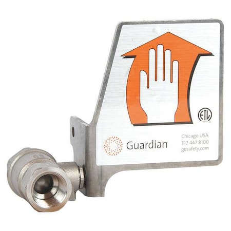 Guardian Equipment AP620111H - Ball Valve, Stainless Steel, Silver, For Use With, Eyewash, Shower with Eyewash