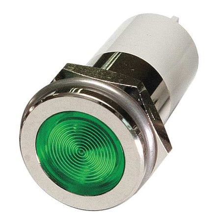 24M175 - Flush Panel Light, Green, 110 V AC