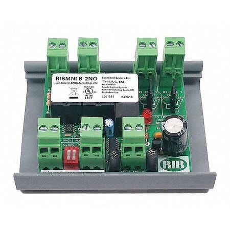 Functional Devices-Rib RIBMNLB-2NO - Track Mount,AHU Fan Safety Alarm Circuit