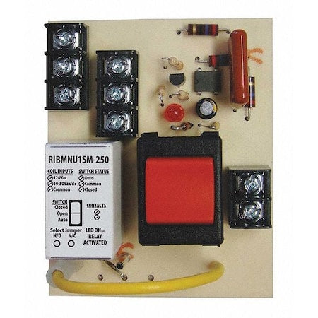 Functional Devices-Rib RIBMNU1SM-250 - Track Mount Relay,15 A,SPST