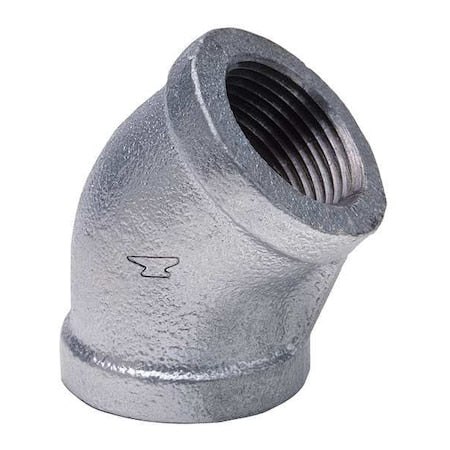 Anvil 0311025605 - Malleable Iron,45 Elbow,6"NPTx6"NPT