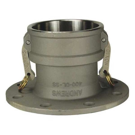 Dixon 400-DL-AL - Flange Coupler,4 x 4 In,100 psi,Aluminum