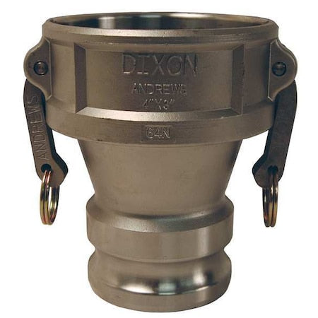 Dixon 3020-DA-SS - 3" x 2" SS Cam & Groove Reducing Coupler x Adapter