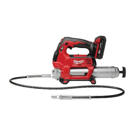 Milwaukee Tool 2646-21CT - M18 Cordless Grease Gun, 18 V Battery Volt, Battery Included, 10 fl oz Volume Per Min, Li-Ion