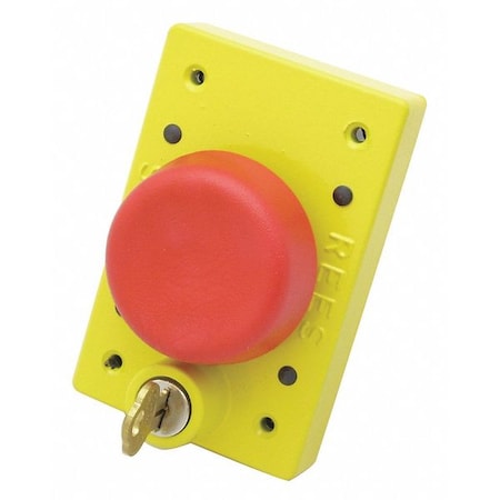 Rees 03855002 - Mushroom Plunger w/Lock,Red,2-1/4"