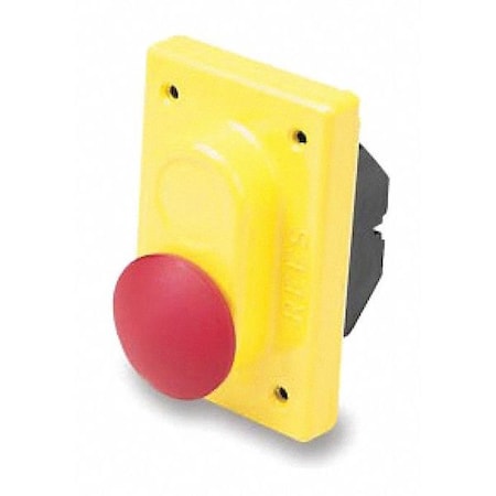 Rees 04596002 - Mushroom Push/Pull Button,Red,1-3/4"