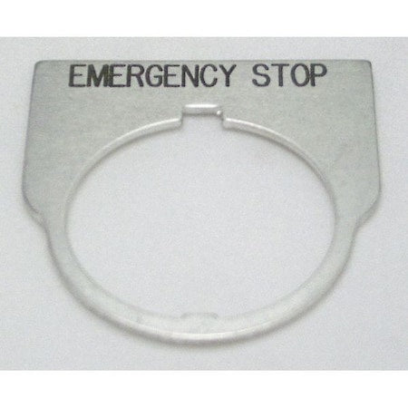 Rees 09014004 - Standard Legend Plate,Emergency Stop