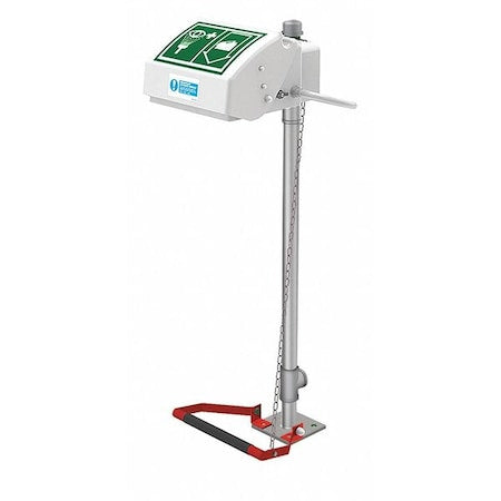 Hughes Safety Showers 45GP - Plumbed Eyewash, Floor Mount, Plumbed, 47 in H., 19 5/6 in W