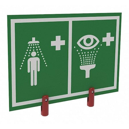 Hughes Safety Showers ES-BRAC-SIGN-H - Safety Shower and Eye/Face Wash Sign, ES-BRAC-SIGN-H