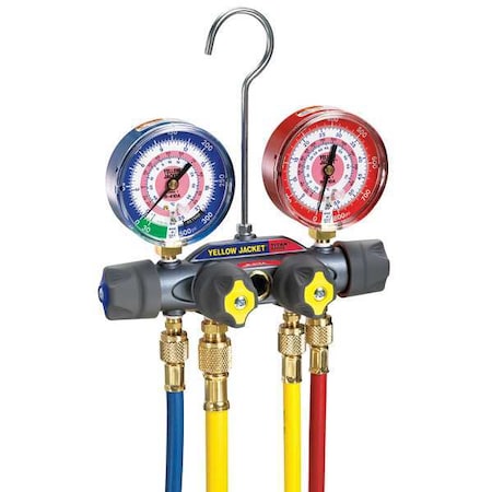 Yellow Jacket 49960 - Manifold Gauge Set,5 ft L,3/8 in Gauge