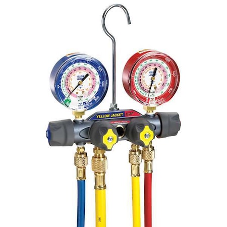 Yellow Jacket 49968 - Manifold Gauge Set,5 ft L,3/8 in Gauge