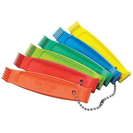Yellow Jacket 61158 - Fin Comb Set, Double Head, 8 to 20 Fins per Inch. Nylon, 6 Combs, Assorted Colors