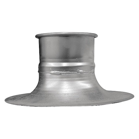 Nordfab 8010004360 - Round Bellmouth Adapter Hood, 8 in Duct Dia, Galvanized Steel, 22 ga GA, 14" W, 5" L