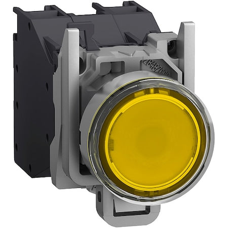 Schneider Electric XB4BP583BM5GEX - Illuminated Push Button, Flush, Momentary Action, Not Applicable Release, Illuminated, Yellow