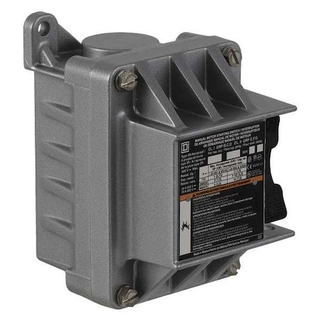Square D 2510KR1 - Manual Motor Switch, 30 A, 2 P, 1 Phase, Toggle, Type K, Class 2510 Series, NEMA 3 R/7/9
