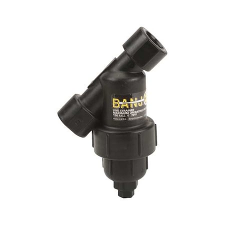 Banjo LS050-80 - Y Strainer, 1/2" Pipe, FNPT x FNPT, Polypropylene, 150 psi
