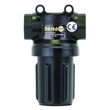 Banjo LSTM075-30 - Mini T-Line Strainer,3/4",30 Mesh,Black