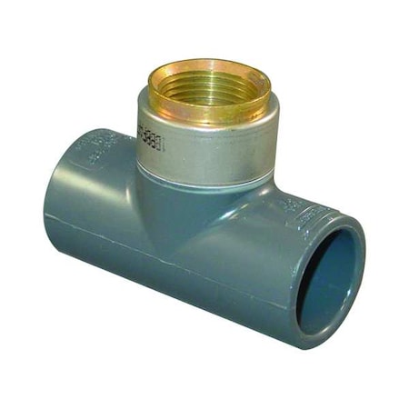 802-005CBR - CPVC Tee, Schedule 80, 1/2" Pipe Size, Socket x Socket x FNPT