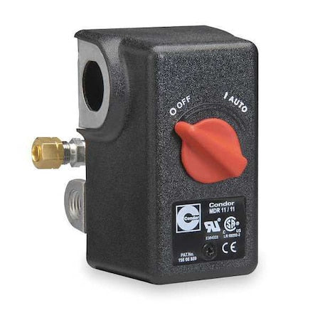 Condor Usa 11SC2E - Pressure Switch, Standard, DPST, 4 Ports, 1/4" FNPT, 20 to 105 psi Range