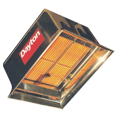 Dayton 5VD63 - Gas Infrared Flat Panel Heater, NG, 60,000 Btu H Input, 22 1/2 in H x 19 1/8 in W
