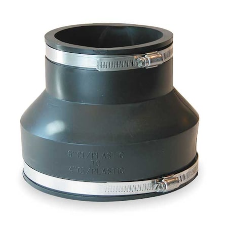 Fernco 1056-64 - Flex Straight,PVC,6in Slip-On,4in Slip-On