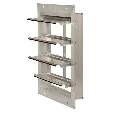 Dayton 53DR17 - 20 in 25"H-W 5.75"L Aluminum Wall Fan Shutter, 22-1/2 in x 22-1/2 in, Aluminum
