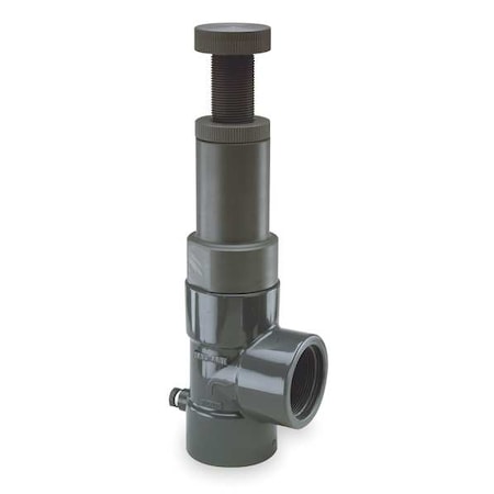Hayward Flow Control RV2075T - Relief Valve, 3/4", CPVC/FPM, Adjustable 5-75 psi, Threaded