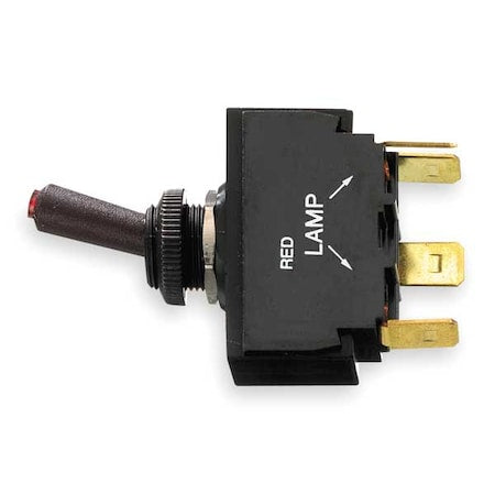 Hubbell Wiring Device-Kellems M11LTR - Marine Lighted Toggle Switch, SPST, 4 Connections, On/Off, 15 A at 12 VDC