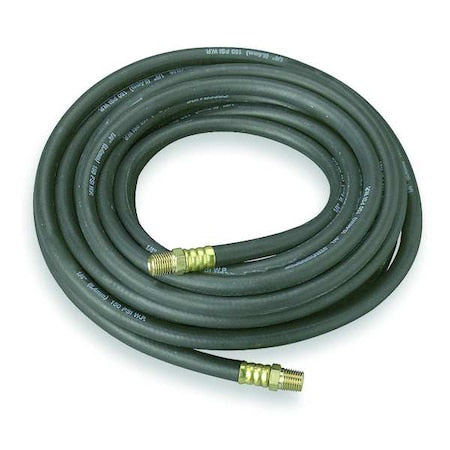 Continental 20031492 - 3/8" x 25 ft EPDM Coupled Multipurpose Air Hose 200 psi BK
