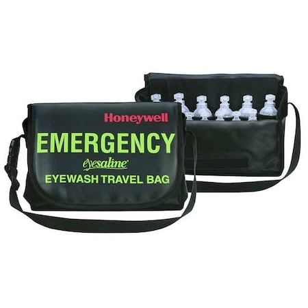 Fendall 32-000440-0000 - Eyewash Travel Pack, Vinyl Case, Black, Includes 12 Bottles, 12 in H x 8 in W