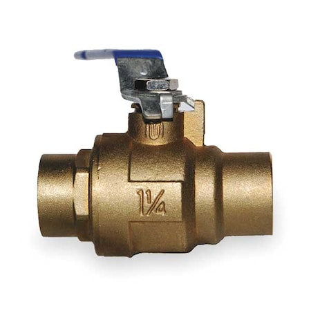 Milwaukee Valve 1-1/2" BA-485BMS - 1-1/2" Sweat Brass Ball Valve Inline