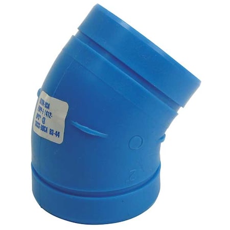 Orion 710100 - 45 Degree Elbow, Polypropylene, 2", Schedule 40, 80 psi Max Pressure