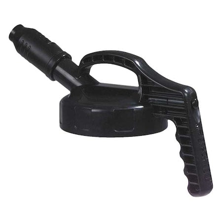 Oil Safe 100501 - Stumpy Spout Lid,w/1 In Outlet,Black
