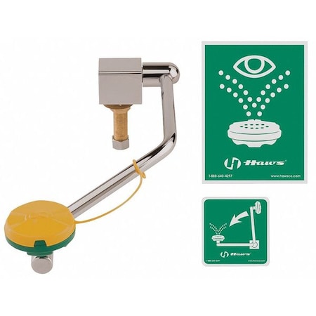 Haws 7610 - Plumbed Eyewash, Counter Mount, Plumbed, 17 in H., 8 1/6 in W