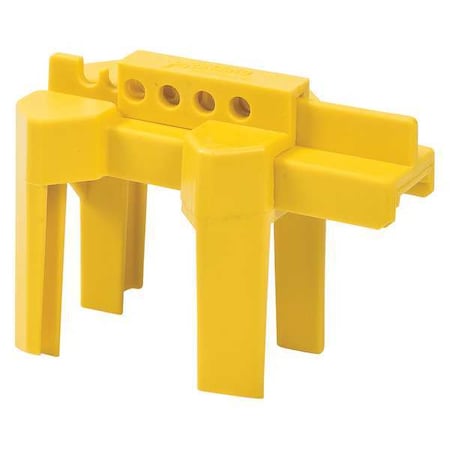 Brady BS07A-YW - Ball Valve Lockout, Yel, 1/2 to 2-1/2 In.