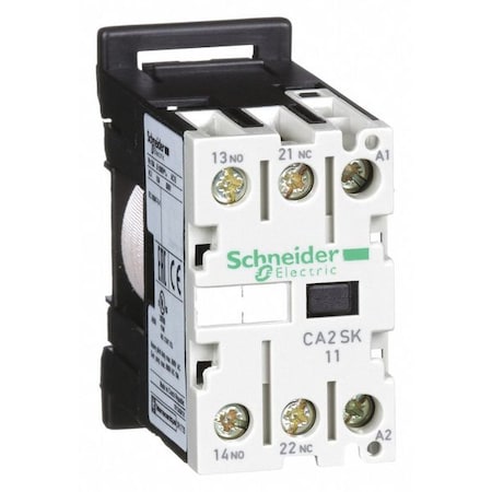 Schneider Electric CA2SK11G7 - IEC Control Relay, 1 NO/1 NC, 120 VAC, 10 A