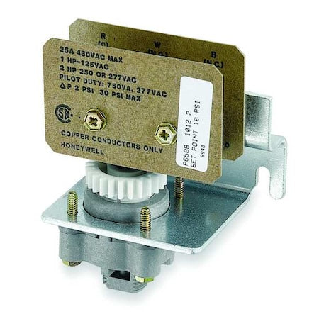 Honeywell P658B1012/U - Pneumatic-Electric Switch, Panel, Barb Fitting for 1/4 OD Plastic Tubing