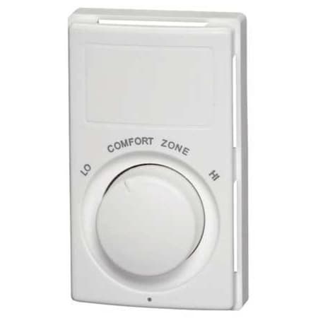 Dayton 3UH07 - Electric Baseboard Heater Thermostat, 1 Poles, Northern White, 120/208/240/277 V AC