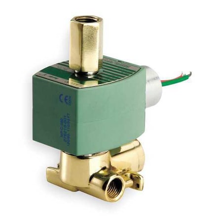 Asco 8317G035 - Solenoid Valve, 3-Way, 2-Position, Normally Closed, 1/4 in Pipe Size, 120 V AC, Quick Exhaust, Brass