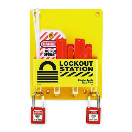 Master Lock S1720E410 - 2-Lock Compact Lockout Center, Circuit Breaker Lockout