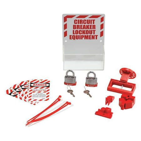 Brady LKUCB - Lockout Board,Red/White,Unfilled