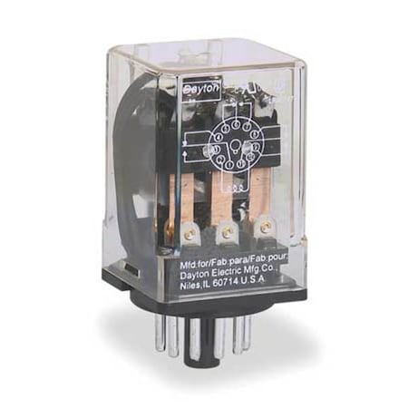 Dayton 5YP84 - Plug-In, General Purpose Relay, Octal, 10 A, 11 Pins