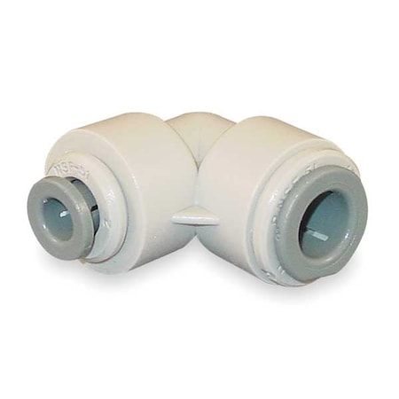 John Guest PI211612S-10PK - Push-Fit Elbow Fitting, 1/2 in x 3/8 in Tube Size, Acetal, Gray, 10 PK