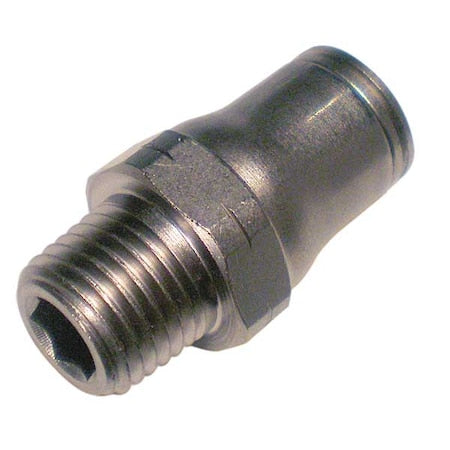 Legris 3675 06 13 - Push-Fit Adapter Fitting, 1/4 in Tube Size, Brass, Silver
