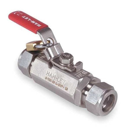 Ham-Let H-700-SS-L-1/2-T-LD - 1/2" Compr Stainless Steel Ball Valve Inline