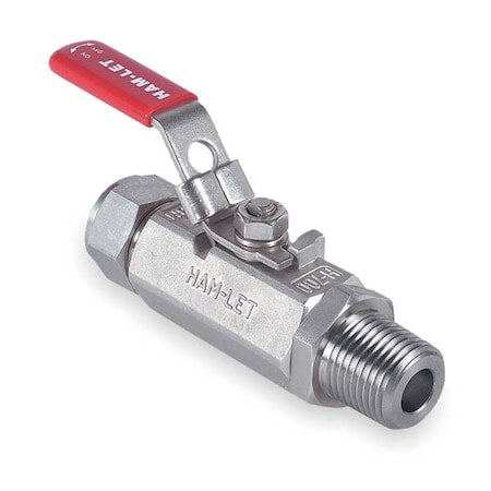 Ham-Let H-795-SS-NL-3/8 x 3/8-T-LD - 3/8" MNPT x Compr Stainless Steel Ball Valve Inline